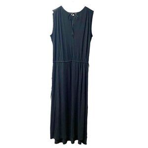 GAP Summer Dress Size Small Black Casual Midi Side Ties Key Hole